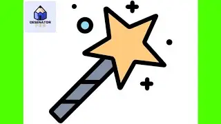 Cum Să Desenezi O BAGHETA MAGICA | Usor Pas cu Pas Tutorial pentru Incepatori
