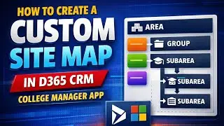 Episode 13| How to Create a Custom Site Map in D365 CRM | Area, Group & Subarea in Site Map