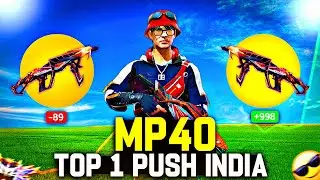 Pushing Top 1 In MP40 | Free Fire Solo Rank Push🔥How To Push Weapon Glory title Gameplay | Ep:-1