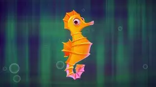 Fish animation. Seahorse animation. Fishes