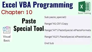 Use Paste Special in VBA | Macro and VBA Chapter 10