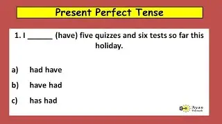 Test 24# Present Perfect Tense | Tense