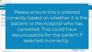 How to cancel a Non Theatre or Surgical WL TCI