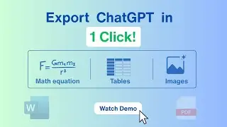 How to Export ChatGPT to Word or PDF in 1 Click!