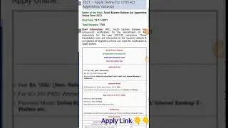 Railway Apprentice Recruitment #iti_apprentice #diploma_apprentice
