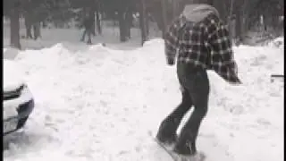Snowboarding in wintertime edit
