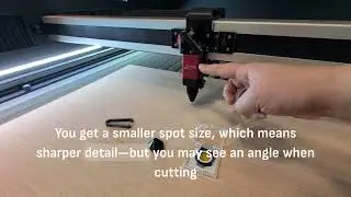 How to switch the lens focal length on your AEON Nova Redline laser cutter.