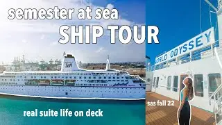 mv world odyssey ship tour (suite life on deck) semester at sea ll sas fall 2022