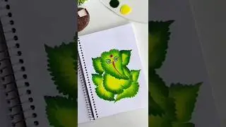 One Stroke Art of Ganpati Bappa 😱😍 #ganesh #ganeshchaturthi #ganeshart #art #shorts
