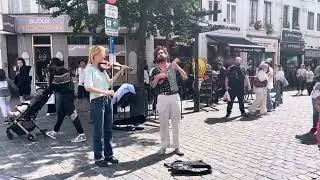 Brussels Belgium Live Street Music Spanish Song 01/08/2023