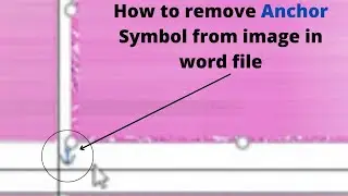 How to remove Anchor Symbol in Word Document During Image Setting