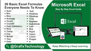 Become an Excel Pro in 2023 : 26  Basic Excel Formulas | Microsoft office 2023