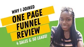 One Page Funnel Review  - Why I Joined This New 100% DFY Funnel System