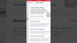 Optimised battery mode in iPhones