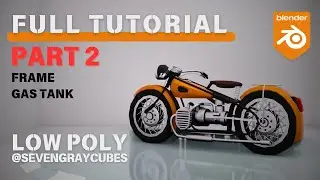 HOW TO model LOW POLY Motorcycle in BLENDER - FULL TUTORIAL - PART 2