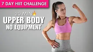 DAY 3: 20 Min Intense Upper Body HIIT Workout | Get Sculpted Arms, No Equipment