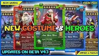 Upcoming Heroes and Costume on Beta V43 - Empires & Puzzles |Sneak Peek|