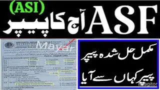 Today ASF ASI complete Solved Paper 2022 || ASF ASI Solved Paper 2022 ||ASF Answer key || @Shebisaab