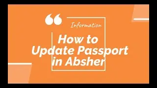 Update new passport information on Absher | No need to visit Passport office | Saudi Arabia.