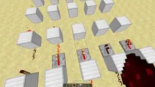 Minecraft 4 bit decoder 19 Outputs (Simple Design)