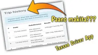 Paano Makita ang Trip History sa Taxsee Driver App ng Maxim | Route Distance Price Sa Trip History