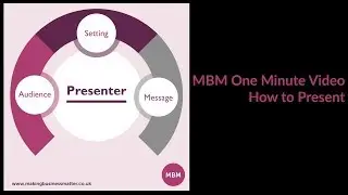 Presentation Skills Tips | How to Present | MBM One Minute Video
