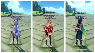GANYU VS YOIMIYA VS TIGHNARI | Charged Attack | Genshin Impact