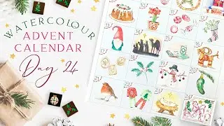 Watercolour Advent 2023 Day 24