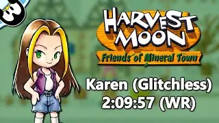 [WR] Harvest Moon: Friends of Mineral Town - Glitchless Karen Marriage Speedrun in  2:09:57