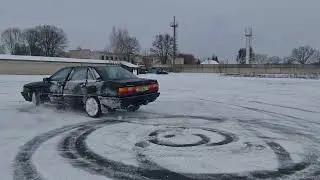 Дрифт зимний Ауди 200
