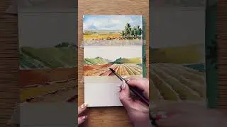 Simple watercolor landscape inspired by France part 2!