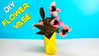 Easy Paper Flower Vase | (Paper Craft)