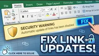 Automatic update of links has been disabled