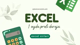 Excel sirlari 1 darslik Formatlarni boshqarish