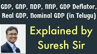 Explained by Suresh Sir | GDP, GNP, NDP, NNP | GDP Deflator |  UPSC  | APPSC | TSPSC | RBI Grade B |