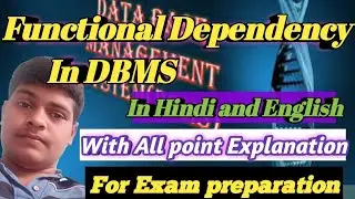 Functional Dependency In DBMS|| Hindi and English|functional dependency problems ||