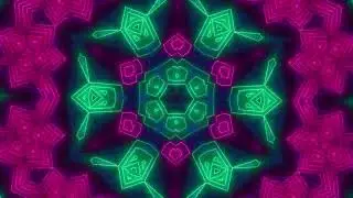 4K Neon Multicolored lines Background Animation 17