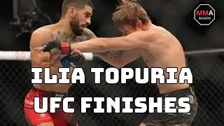 Ilia Topuria UFC Finishes - #ufc #ufc298 #fightnight #highlights #mma #iliatopuria #featherweight