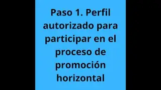 Paso 1  Promoción horizontal