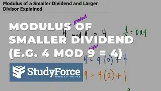How does the modulus of a smaller dividend and larger divisor work?