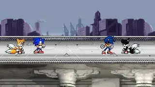 SSF2 Mod Battle: Sonic and Tails Vs Sonic.exe and Tails.exe