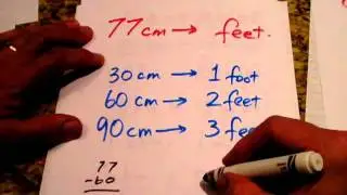 Conversion from feet to centimeters by Steve McCrea