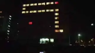 Студенты устроили змейку прям на их общежитии