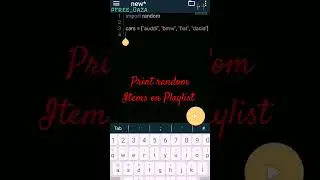 Python: Print Random items on Playlist 