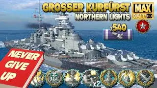 Battleship Grosser Kurfürst: Never give up ... ranked battle - World of Warships