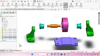 3D SolidWorks Assembly with Parts