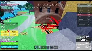 a clip of me reachin max level in blox fruits