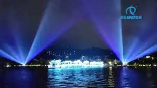 Outdoor laser show in the park