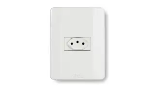 Mec-Tronic - Linha Rapid branca, Tomada 2P+T Horizontal