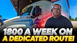 (PAYSTUB INCLUDED) 1800 A WEEK DEDICATED ROUTE AS A COMPANY TRUCK DRIVER!!! #truckdriver #cdl